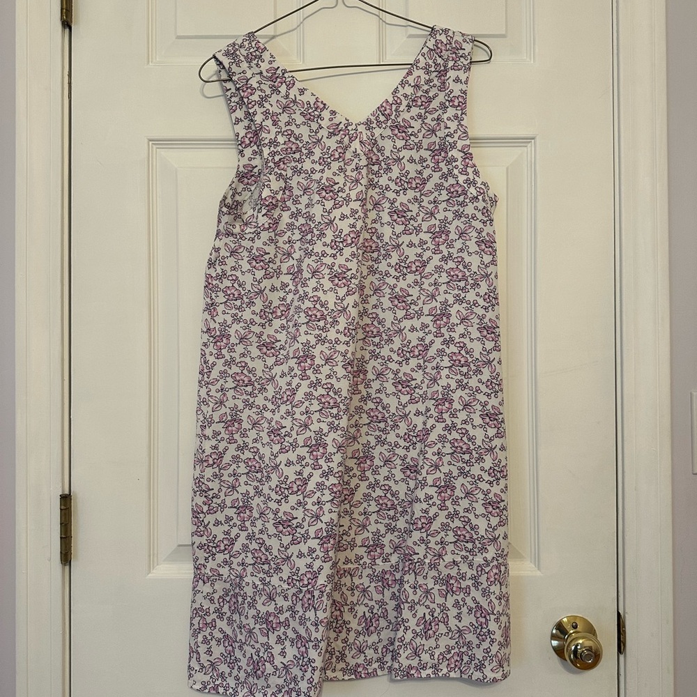 LOFT Pink and Black Floral Dress